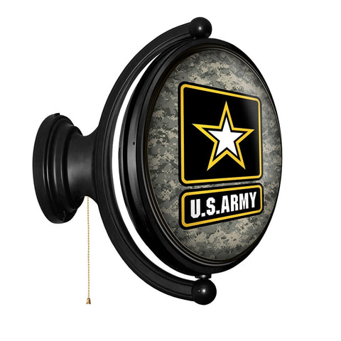 US Army: Original Oval Rotating Lighted Wall Sign - The Fan-Brand