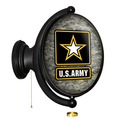 US Army: Original Oval Rotating Lighted Wall Sign - The Fan-Brand