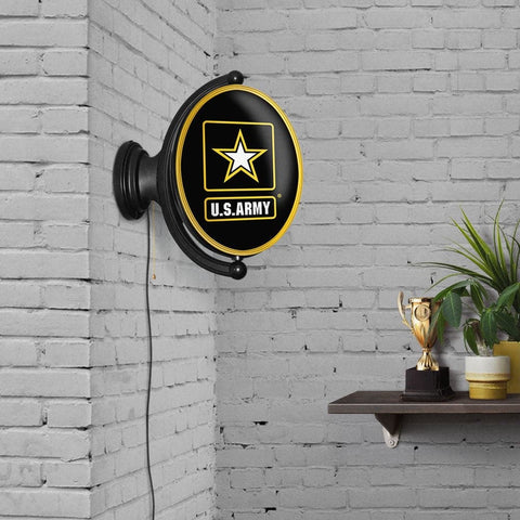 US Army: Original Oval Rotating Lighted Wall Sign - The Fan-Brand