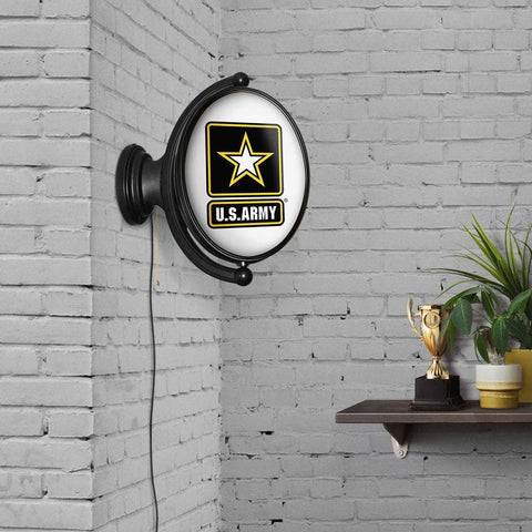 US Army: Original Oval Rotating Lighted Wall Sign - The Fan-Brand