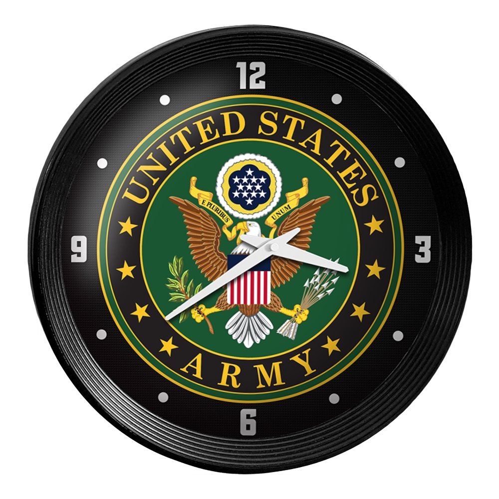 US Army: Ribbed Frame Wall Clock - The Fan-Brand