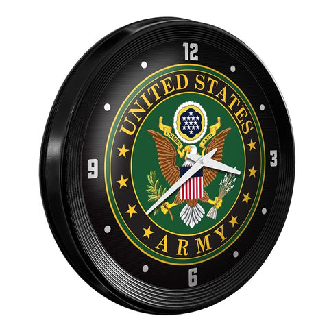 US Army: Ribbed Frame Wall Clock - The Fan-Brand