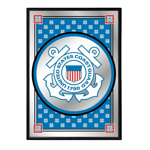 US Coast Guard: Pride Design - Vertical Framed Mirrored Wall Sign - The Fan-Brand