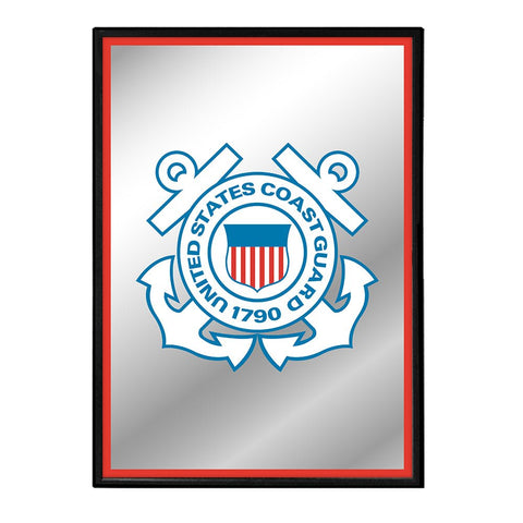US Coast Guard: Vertical Framed Mirrored Wall Sign - The Fan-Brand