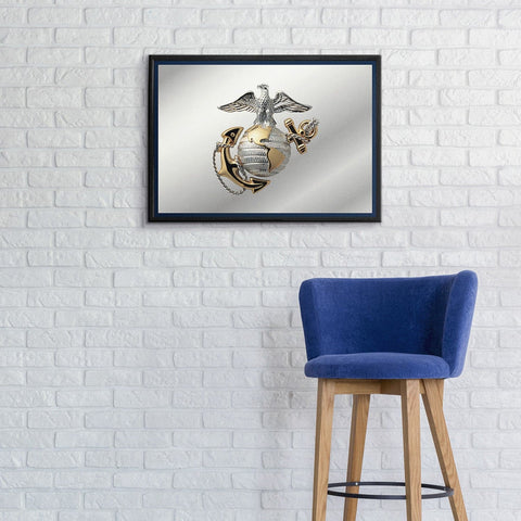 US Marine Corps: Framed Mirrored Wall Sign - The Fan-Brand