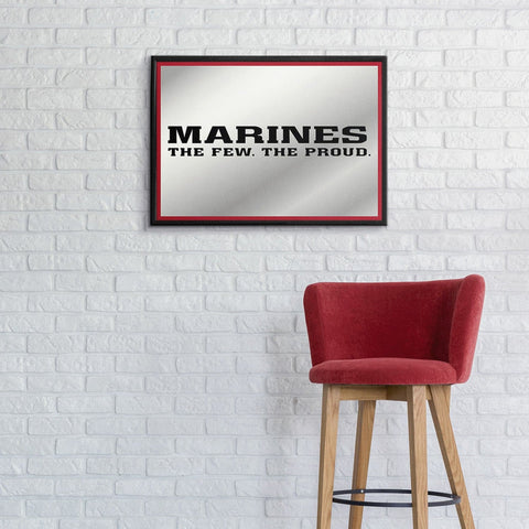 US Marine Corps: Marines - Framed Mirrored Wall Sign - The Fan-Brand