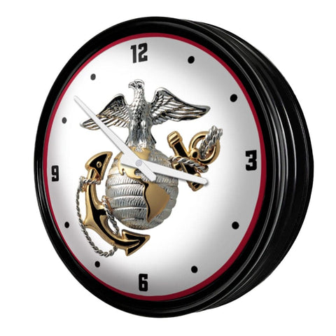 US Marine Corps: Retro Lighted Wall Clock - The Fan-Brand