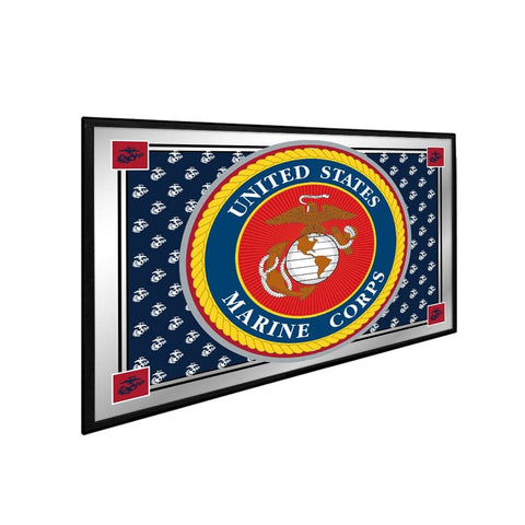 US Marine Corps: Seal - Framed Mirrored Wall Sign - The Fan-Brand