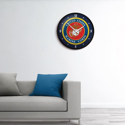 US Marine Corps: Seal - Modern Disc Wall Clock - The Fan-Brand