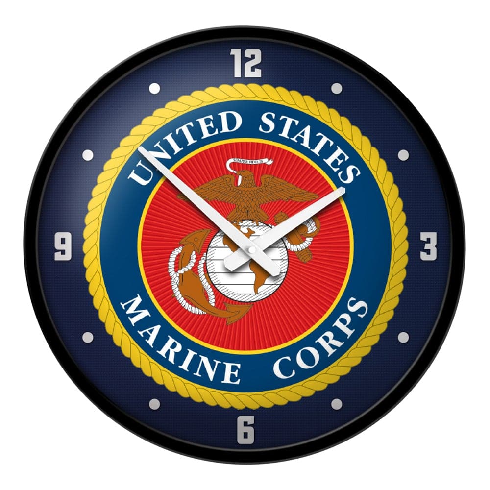 US Marine Corps: Seal - Modern Disc Wall Clock - The Fan-Brand