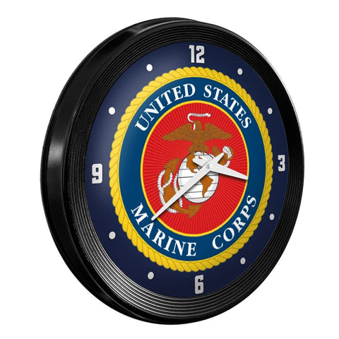 US Marine Corps: Seal - Ribbed Frame Wall Clock - The Fan-Brand