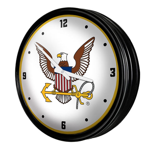 US Navy: Eagle - Retro Lighted Wall Clock - The Fan-Brand