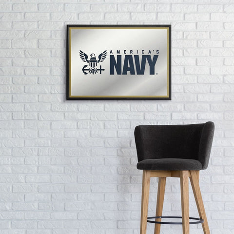 US Navy: Framed Mirrored Wall Sign - The Fan-Brand
