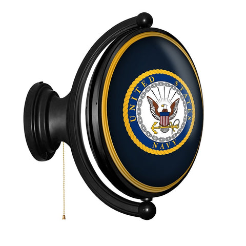 US Navy: Original Oval Rotating Lighted Wall Sign - The Fan-Brand