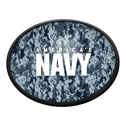 US Navy: Oval Slimline Lighted Wall Sign - The Fan-Brand