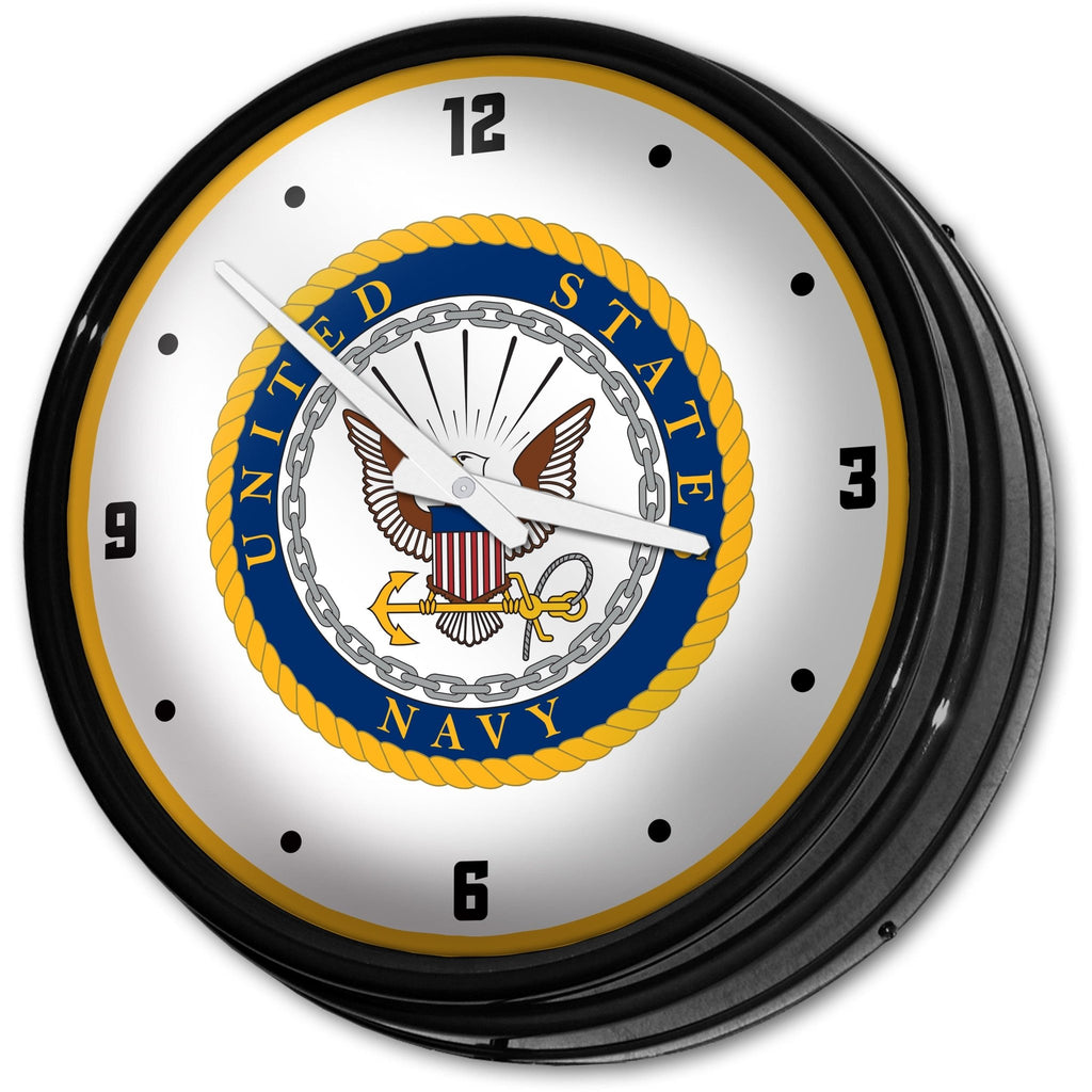 US Navy: Retro Lighted Wall Clock - The Fan-Brand