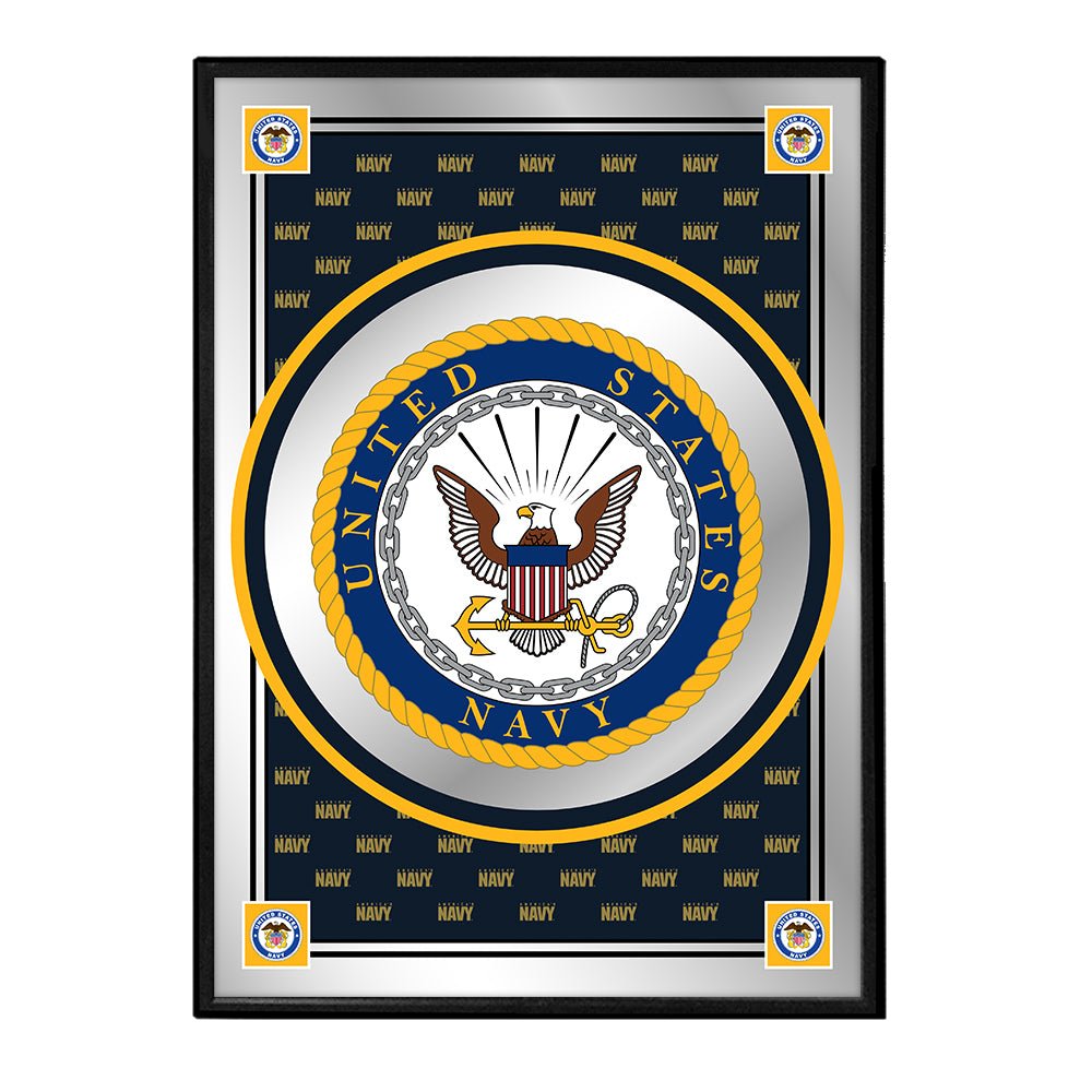 US Navy: Seal, Pride Design - Framed Mirrored Wall Sign - The Fan-Brand