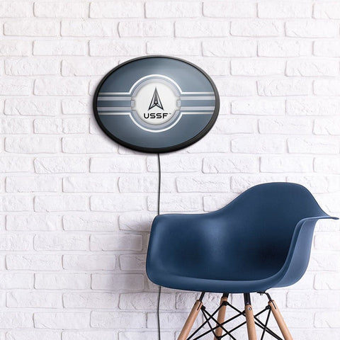 US Space Force: Oval Slimline Lighted Wall Sign - The Fan-Brand
