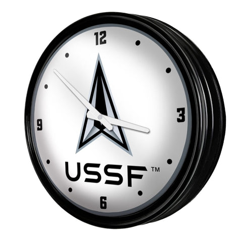 US Space Force: USSF - Lighted Retro Wall Clock - The Fan-Brand