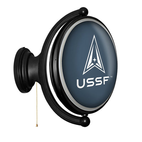 US Space Force: USSF - Original Oval Lighted Rotating Wall Sign - The Fan-Brand