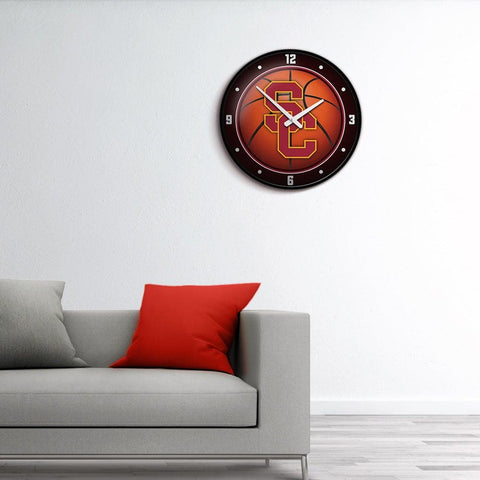 USC Trojans: Basketball - Modern Disc Wall Clock - The Fan-Brand