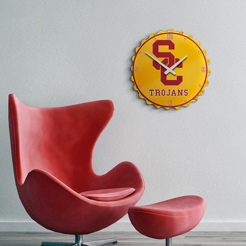 USC Trojans: Bottle Cap Wall Clock - The Fan-Brand