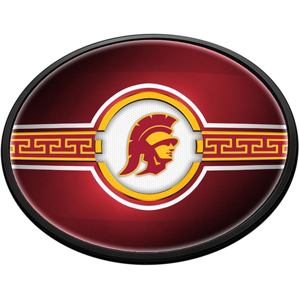 USC Trojans: Oval Slimline Lighted Wall Sign - The Fan-Brand