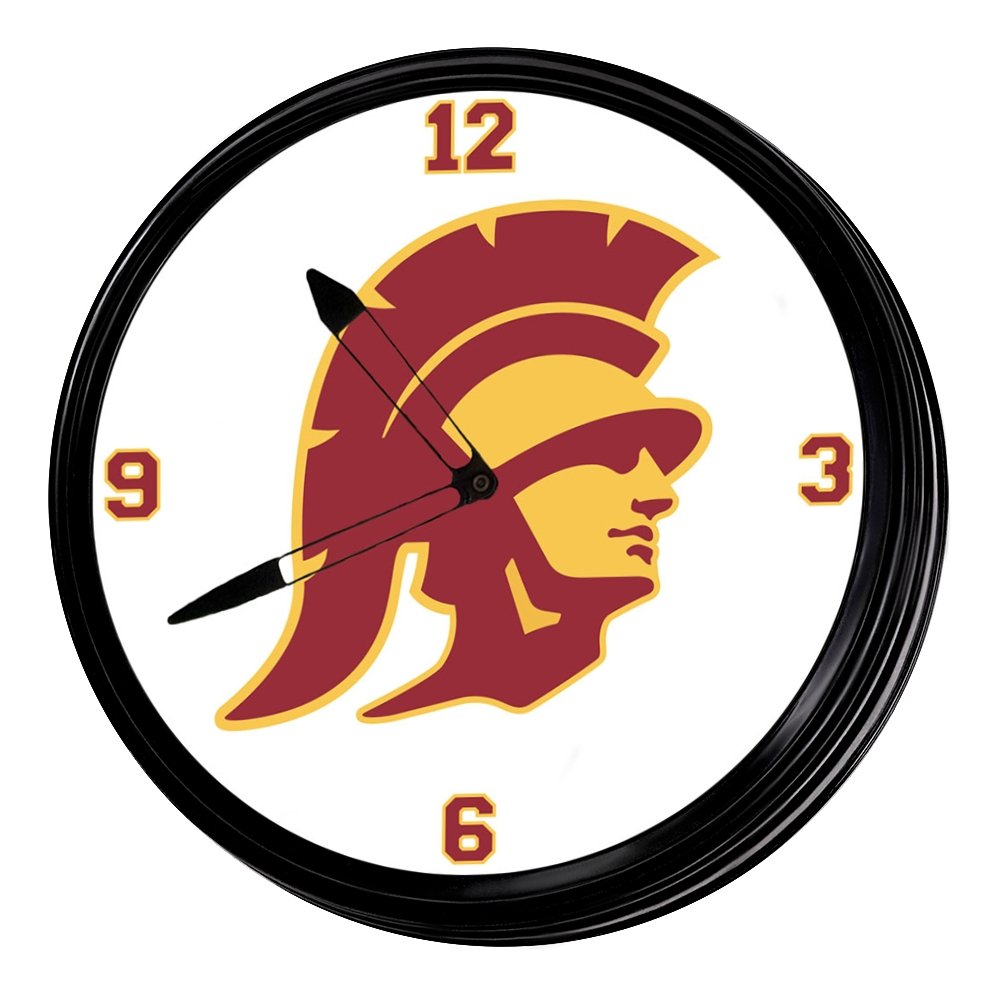 USC Trojans: Retro Lighted Wall Clock - The Fan-Brand