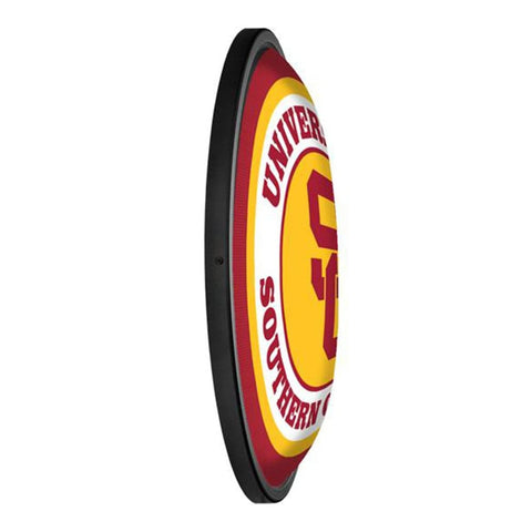 USC Trojans: SC - Round Slimline Lighted Wall Sign - The Fan-Brand