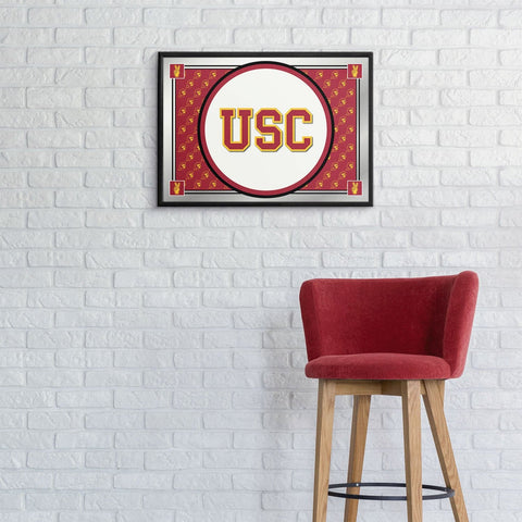 USC Trojans: Team Spirit - Framed Mirrored Wall Sign - The Fan-Brand