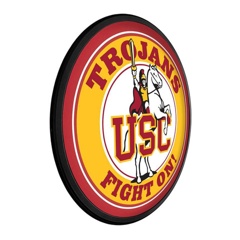 USC Trojans: Traveler - Round Slimline Lighted Wall Sign - The Fan-Brand