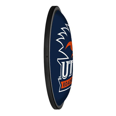 UT San Antonio Roadrunners: Blue - Round Slimline Lighted Wall Sign - The Fan-Brand