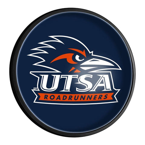 UT San Antonio Roadrunners: Blue - Round Slimline Lighted Wall Sign - The Fan-Brand