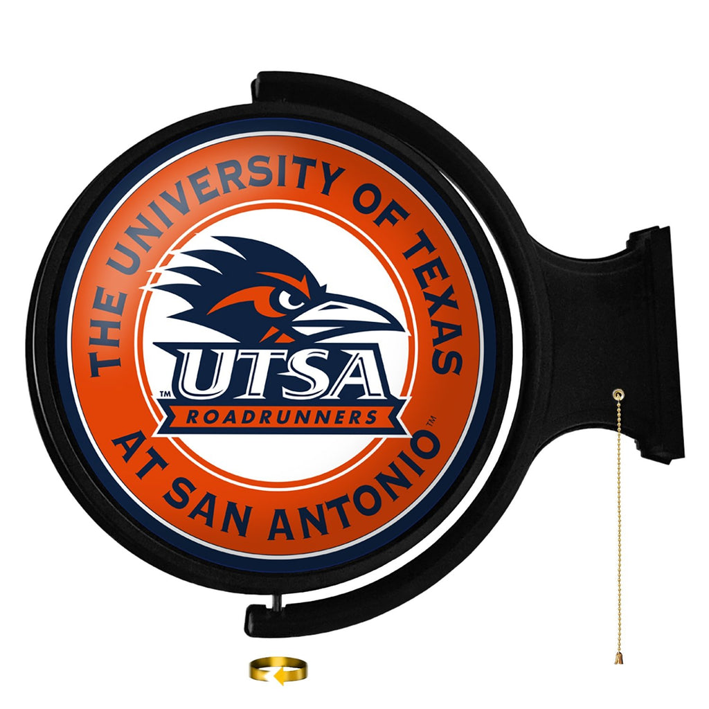 UT San Antonio Roadrunners: Original Round Rotating Lighted Wall Sign - The Fan-Brand
