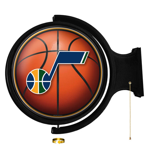 Utah Jazz: Basketball - Original Round Rotating Lighted Wall Sign - The Fan-Brand