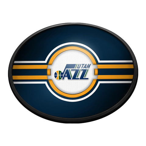 Utah Jazz: Oval Slimline Lighted Wall Sign - The Fan-Brand