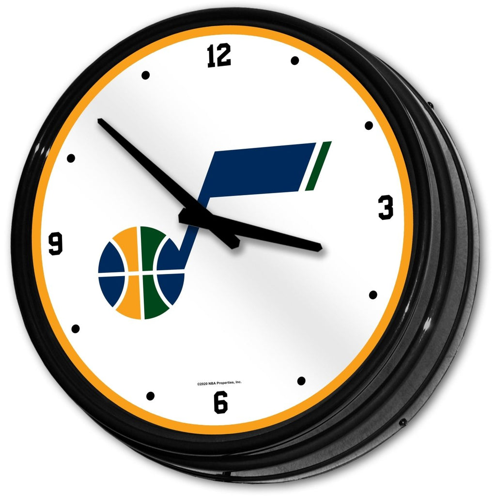 Utah Jazz: Retro Lighted Wall Clock - The Fan-Brand