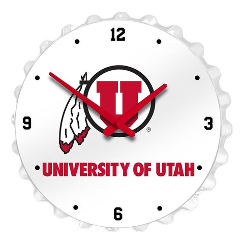 Utah Utes: Bottle Cap Wall Clock - The Fan-Brand