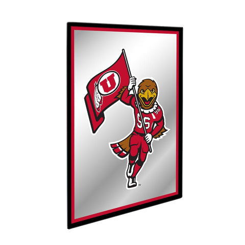 Utah Utes: Mascott - Framed Mirrored Wall Sign - The Fan-Brand