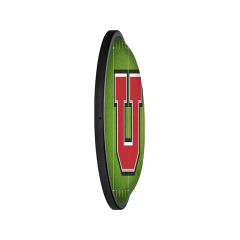 Utah Utes: On the 50 - Oval Slimline Lighted Wall Sign - The Fan-Brand