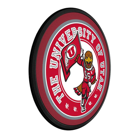 Utah Utes: Swoop - Round Slimline Lighted Wall Sign - The Fan-Brand