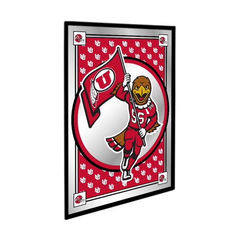 Utah Utes: Team Spirit, Mascot - Framed Mirrored Wall Sign - The Fan-Brand