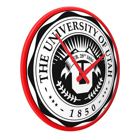 Utah Utes: University Seal - Modern Disc Wall Clock - The Fan-Brand