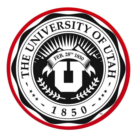 Utah Utes: University Seal - Modern Disc Wall Sign - The Fan-Brand