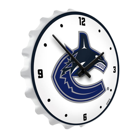 Vancouver Canucks: Bottle Cap Lighted Wall Clock - The Fan-Brand