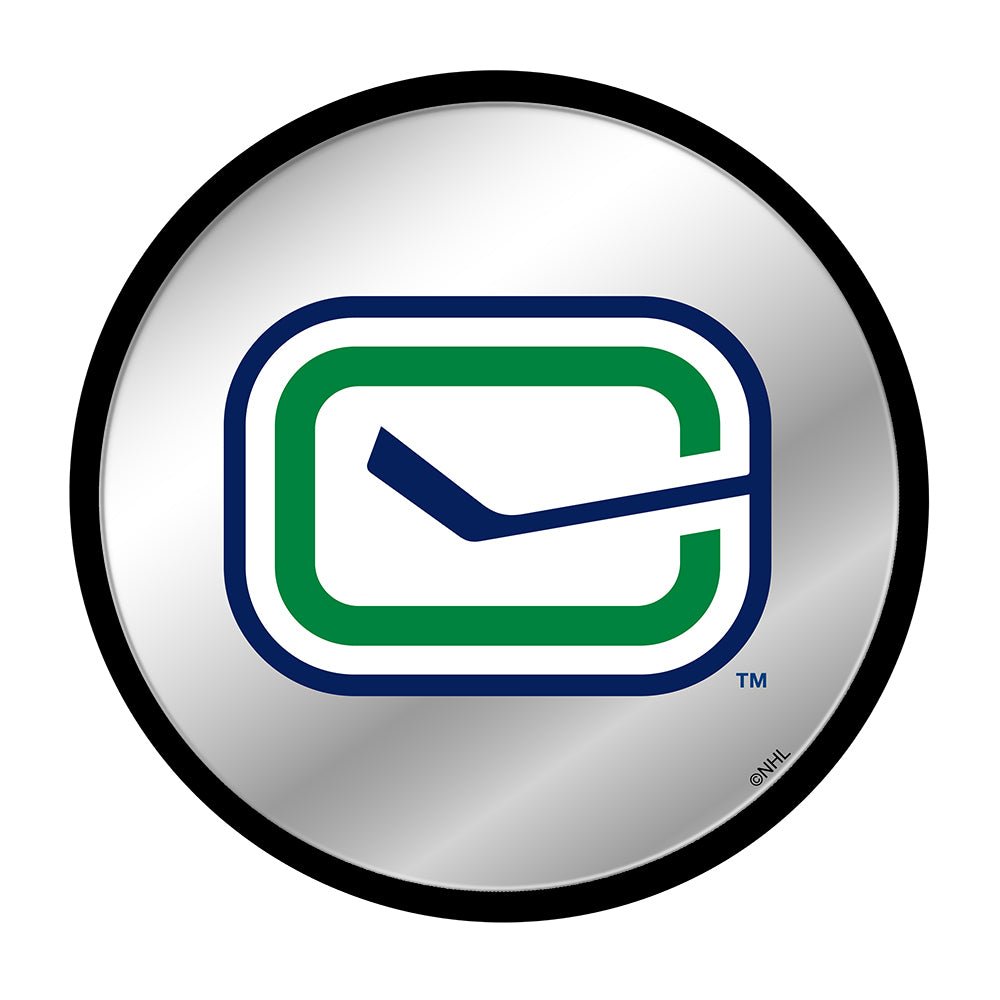 Vancouver Canucks: Secondary Logo - Modern Disc Mirrored Wall Sign - The Fan-Brand