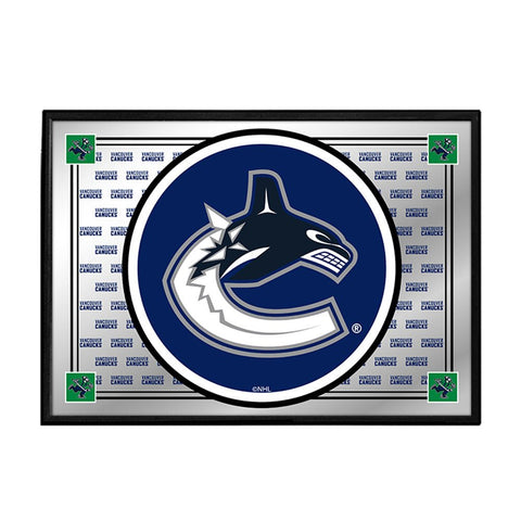 Vancouver Canucks: Team Spirit - Framed Mirrored Wall Sign - The Fan-Brand