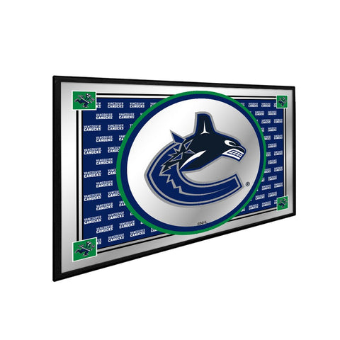 Vancouver Canucks: Team Spirit - Framed Mirrored Wall Sign - The Fan-Brand