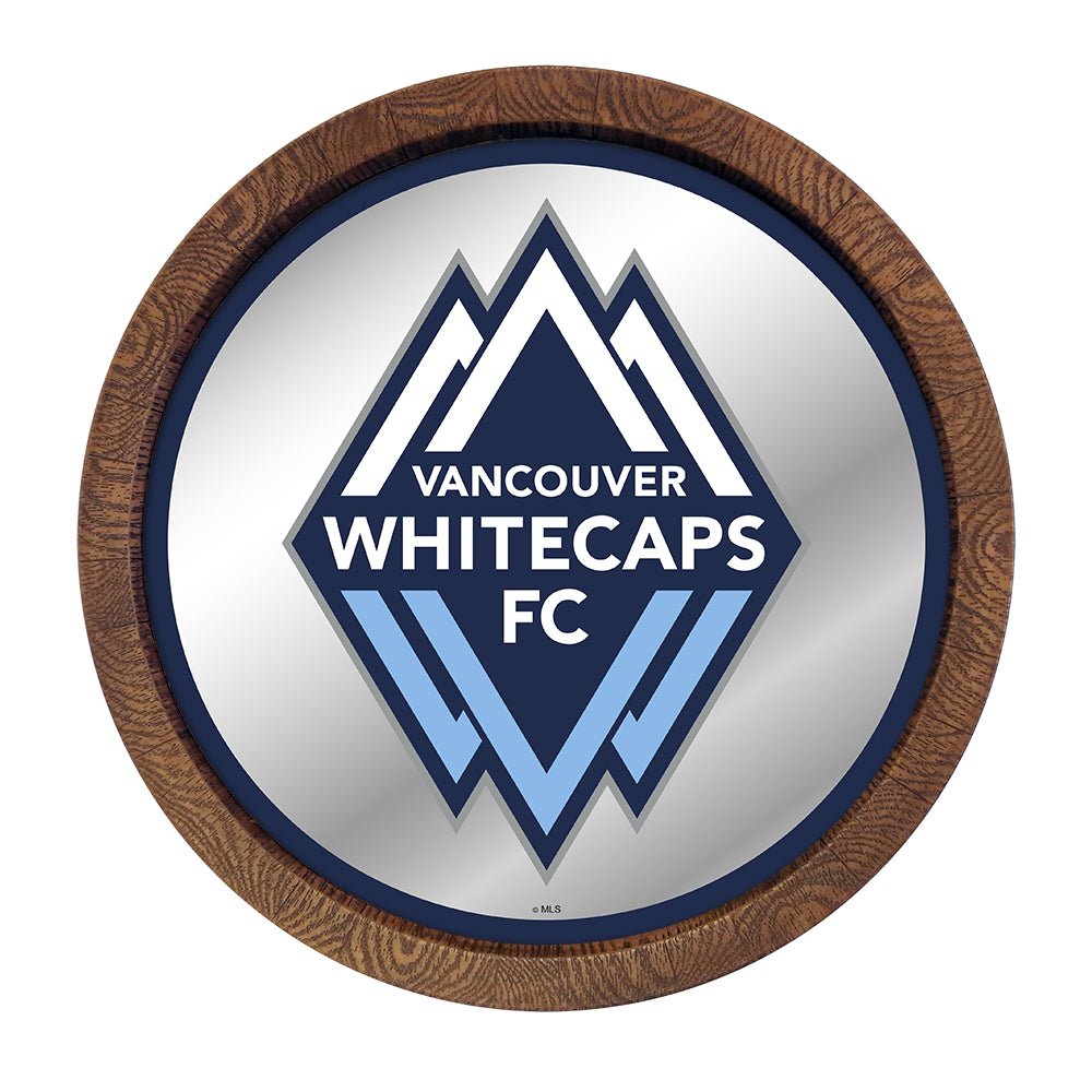 Vancouver Whitecaps FC: Barrel Top Framed Mirror Mirrored Wall Sign - The Fan-Brand