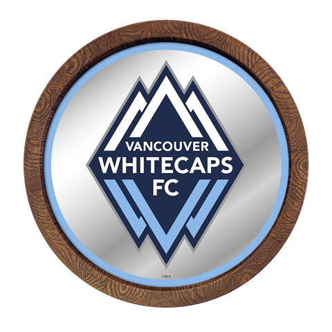 Vancouver Whitecaps FC: Barrel Top Framed Mirror Mirrored Wall Sign - The Fan-Brand